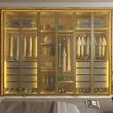 Ver imagem 7 de Guarda Roupa Splendor 6 Portas Reflecta LED Naturale - Gelius