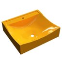 Ver imagem 1 de Cuba Pia De Apoio Para Banheiro Quadrada Lunna Q44 Amarelo C08 - Mpozenato