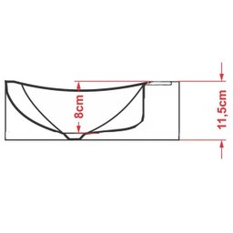 Cuba Pia De Apoio Para Banheiro Quadrada Lunna Q44 Amarelo C08 - Mpozenato - 4