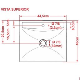 Cuba Pia De Apoio Para Banheiro Quadrada Lunna Q44 Amarelo C08 - Mpozenato - 3