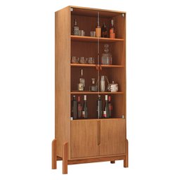 Sala de Jantar Lizz com Cristaleira e Buffet Aparador 4 Portas Cedro - Casa D - 5