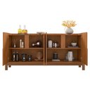 Ver imagem 3 de Sala de Jantar Lizz com Cristaleira e Buffet Aparador 4 Portas Cedro - Casa D