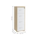 Ver imagem 2 de Arquivo com 4 Gavetas Coventry Carvalho Branco