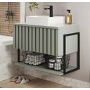Ver imagem 2 de Gabinete de Banheiro Frise com Cuba 60cm Pistache - Mgm