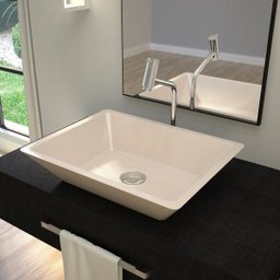 Cuba Pia De Apoio Para Banheiro Retangular Messina RT45 Bege C08 - Mpozenato - 2