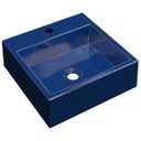 Ver imagem 1 de Cuba Pia De Apoio Para Banheiro Quadrada Q355W Azul Escuro C08 - Mpozenato