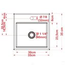 Ver imagem 3 de Cuba Pia De Apoio Para Banheiro Quadrada Q355W Cinza C08 - Mpozenato