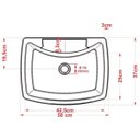 Ver imagem 3 de Cuba Pia De Apoio Para Banheiro Retangular Aria RT50 Bege C08 - Mpozenato