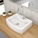 Ver imagem 2 de Cuba Pia de Apoio para Banheiro Retangular Aria RT41 C08 Branco - Mpozenato