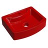 Cuba Pia de Apoio para Banheiro Retangular Aria RT41 C08 Vermelho - Mpozenato - 1