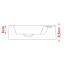 Ver imagem 4 de Cuba Pia de Apoio para Banheiro Retangular Aria RT41 C08 Vermelho - Mpozenato