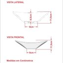 Ver imagem 4 de Cuba Pia de Apoio para Banheiro Quadrada Luxo 34 C08 Bege - Mpozenato
