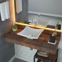 Ver imagem 2 de Cuba Pia de Apoio para Banheiro Quadrada Luxo 34 C08 Branco - Mpozenato