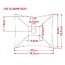 Ver imagem 3 de Cuba Pia de Apoio para Banheiro Quadrada Luxo 34 C08 Branco - Mpozenato