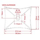 Ver imagem 3 de Cuba Pia de Apoio para Banheiro Retangular Luxo 38 C08 Branco - Mpozenato