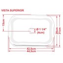 Ver imagem 4 de Cuba Pia de Apoio para Banheiro Abaulada Luxo 42 C08 Bege - Mpozenato