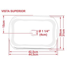 Cuba Pia de Apoio para Banheiro Abaulada Luxo 42 C08 Rosa - Mpozenato - 4