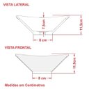Ver imagem 4 de Cuba Pia de Apoio para Banheiro Quadrada Luxo 30 C08 Branco - Mpozenato