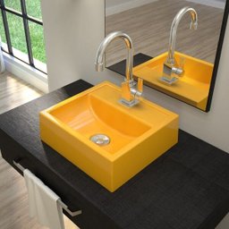 Cuba Pia De Apoio Para Banheiro Quadrada Kuad 32 C08 Amarelo - Mpozenato - 2