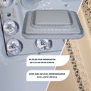 Ver imagem 4 de Plafon Cristal Led 25w Quadrado Sobrepor Luminária Borda Infinita - Branco Quente (3000K)