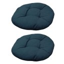 Ver imagem 1 de Almofada Futton Redonda Kit 2 Uni Cadeira Assento Sofa Sala Escritorio Home Office Estudio Quarto Co