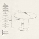 Ver imagem 4 de Mesa de Jantar Tampo em MDF com Vidro e Base em Madeira 135cm Araçá Branco/Off-White
