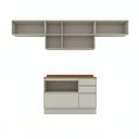 Ver imagem 4 de Cozinha Compacta 100% MDF 3 Aéreos e Balcão Pia com Tampo Fineze