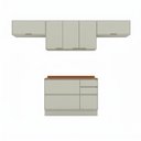 Ver imagem 2 de Cozinha Compacta 100% MDF 3 Aéreos e Balcão Pia com Tampo Fineze