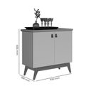 Ver imagem 3 de Buffet Absolut 2 Portas Preto Nature - JA Móveis