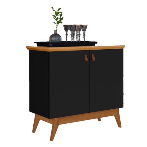 Buffet Absolut 2 Portas Preto Nature - JA Móveis