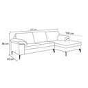 Ver imagem 4 de Sofá de Couro Asti 3 Lugares com Chaise Direita Marrom Bicolor - Mempra Design