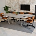 Ver imagem 6 de Mesa de Reunião Orgânica 2,70x1,60m com Pés em Metal e Tampo Bipartido F5 Corporate Cinza