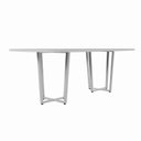 Ver imagem 5 de Mesa de Reunião Orgânica 2,70x1,60m com Pés em Metal e Tampo Bipartido F5 Corporate Cinza