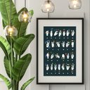 Ver imagem 1 de Quadro Alfabeto Manual Libras - 60x48cm:madeira Preta