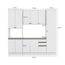 Ver imagem 4 de Cozinha Compacta com Kit Forno Celeste Kappesberg 100% Mdf Branco 240cm