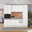 Ver imagem 1 de Cozinha Compacta com Kit Forno Celeste Kappesberg 100% Mdf Branco 240cm