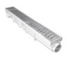 Ralo Linear 6x50 Alumínio com Tela Coletor Branco Sequencial Saídas de 40mm Borda Piscina - 1