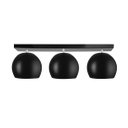 Ver imagem 2 de Lustre Plafon Bola 15 cm Retangular Triplo Preto