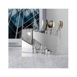Porta Talheres de Aco Inox Origami 26cm X 9cm X 13cm - 1