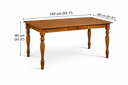 Ver imagem 5 de Mesa de Jantar ou Cozinha 140cm em Madeira Maciça com Gaveta e Pés Torneados – Made Wood