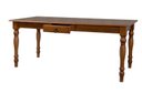 Ver imagem 3 de Mesa de Jantar ou Cozinha 140cm em Madeira Maciça com Gaveta e Pés Torneados – Made Wood