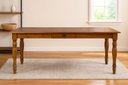 Ver imagem 1 de Mesa de Jantar ou Cozinha 140cm em Madeira Maciça com Gaveta e Pés Torneados – Made Wood
