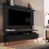 Rack com Painel para TV 65" Sala Vivare Wood 1,60 Giga Móveis:Preto - 1