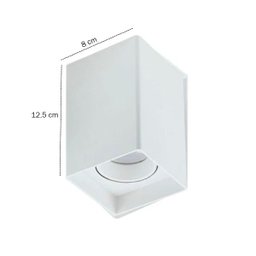 Spot de Sobrepor Direcionavel Quadrado Branco Mr16 Recuado Zan07 - 2