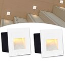 Ver imagem 1 de 2 Balizador Externo de Embutir Branco Quadrado Led 3w Branco Quente Zan08