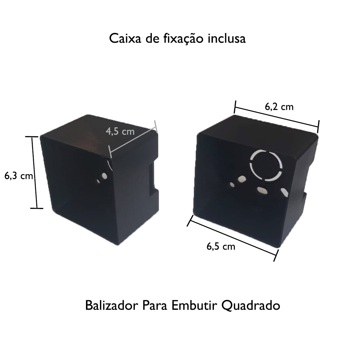 5 Balizador Embutir Quadrado Led 3w Branco Quente Externo Zan08 - 6