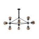 Ver imagem 3 de Lustre Pendente Jabuticaba Preto Bola Molecular Âmbar Moderno Sala Quarto Salão Inl81