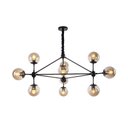 Ver imagem 1 de Lustre Pendente Jabuticaba Preto Bola Molecular Âmbar Moderno Sala Quarto Salão Inl81