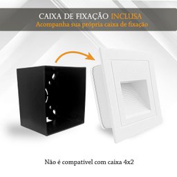 8 Balizador Parede de Embutir Led 3w Branco Quente Externo Zan08 - 5