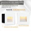 Ver imagem 2 de 8 Balizador Parede de Embutir Led 3w Branco Quente Externo Zan08